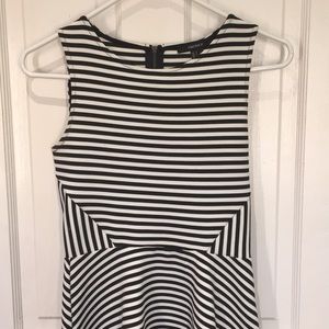 Forever 21 A-line black and white striped dress